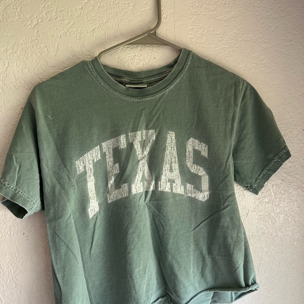 Green Texas Graphic cropped T-Shirt